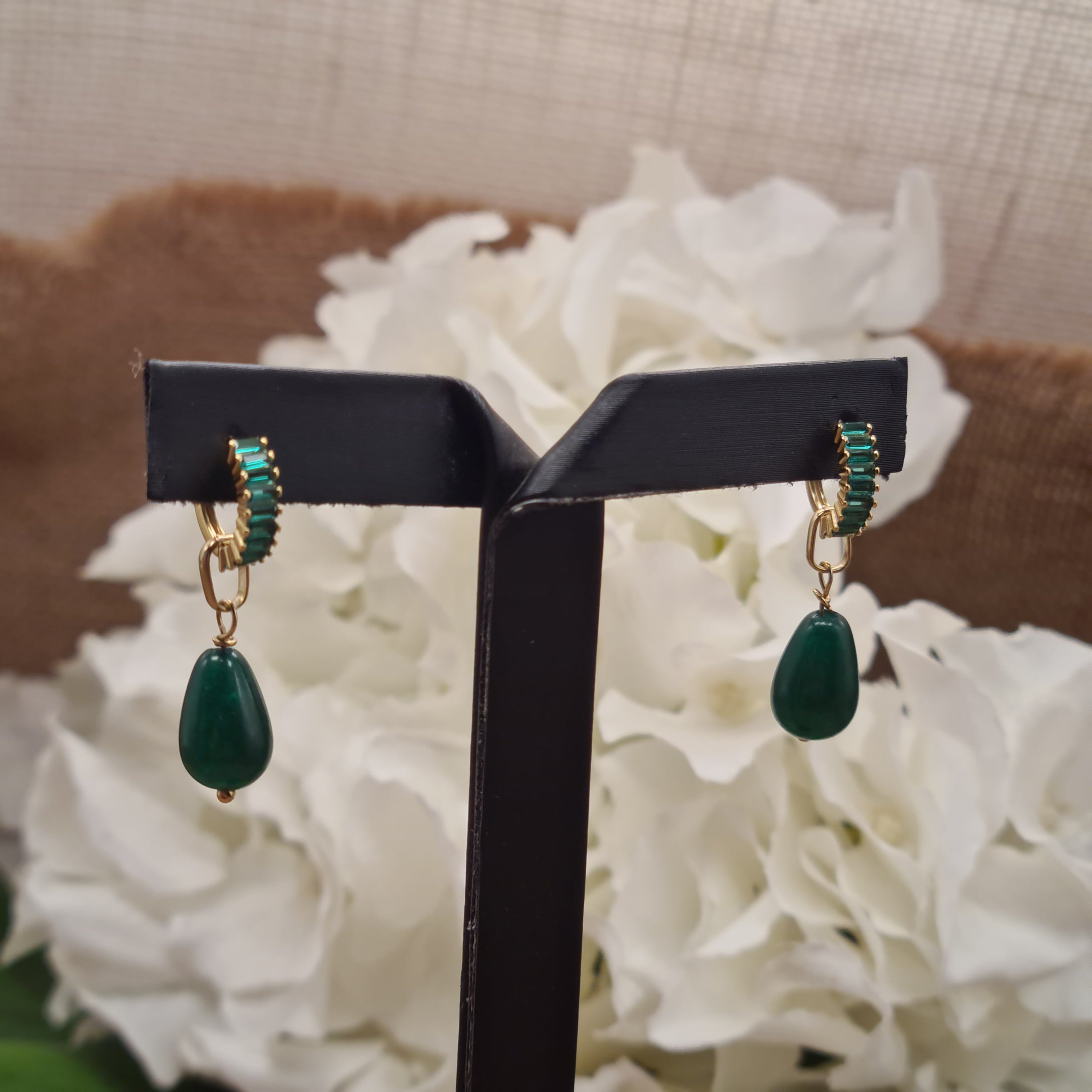 Boucles d'oreilles Infinity Green