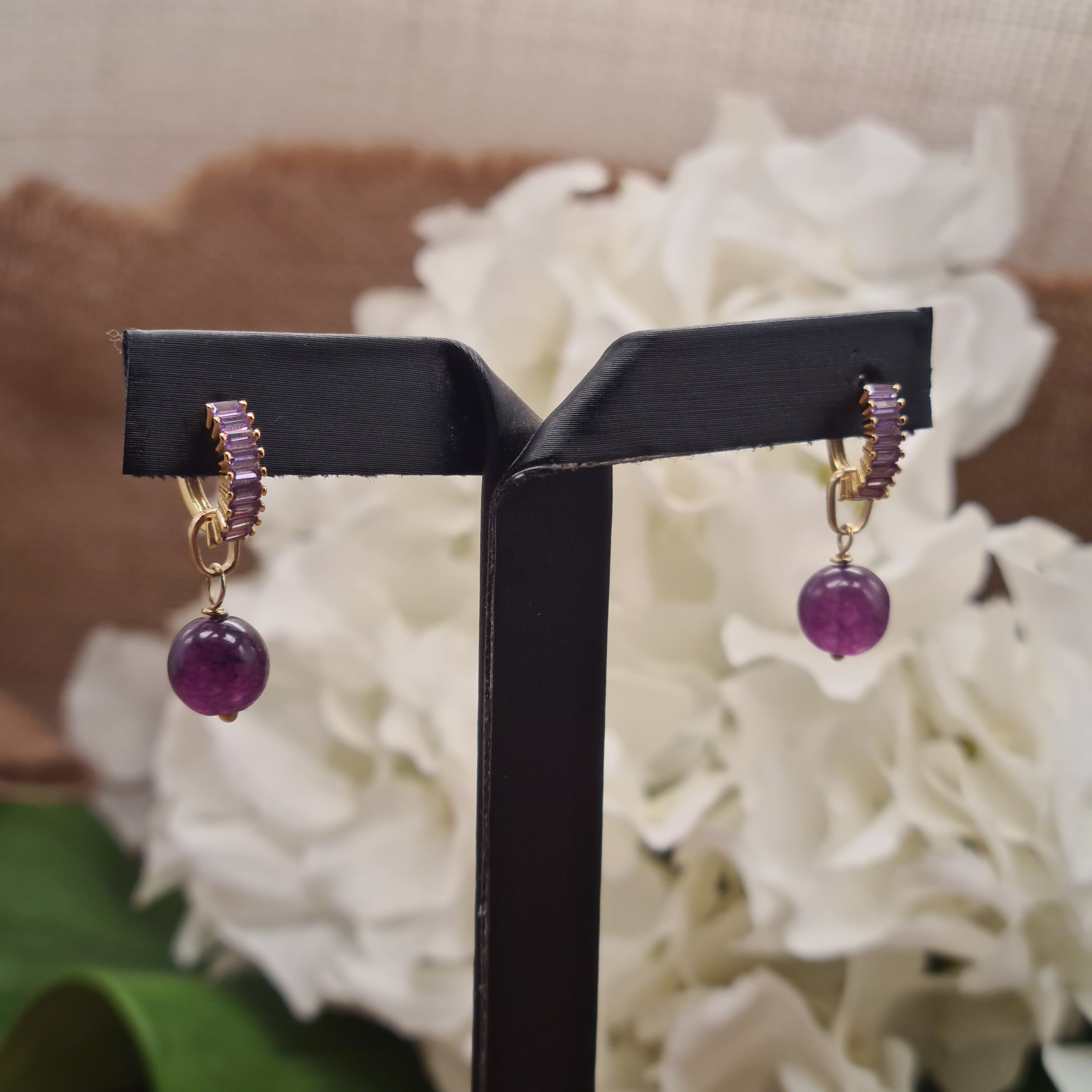 Boucles d'oreilles Infinity Purple