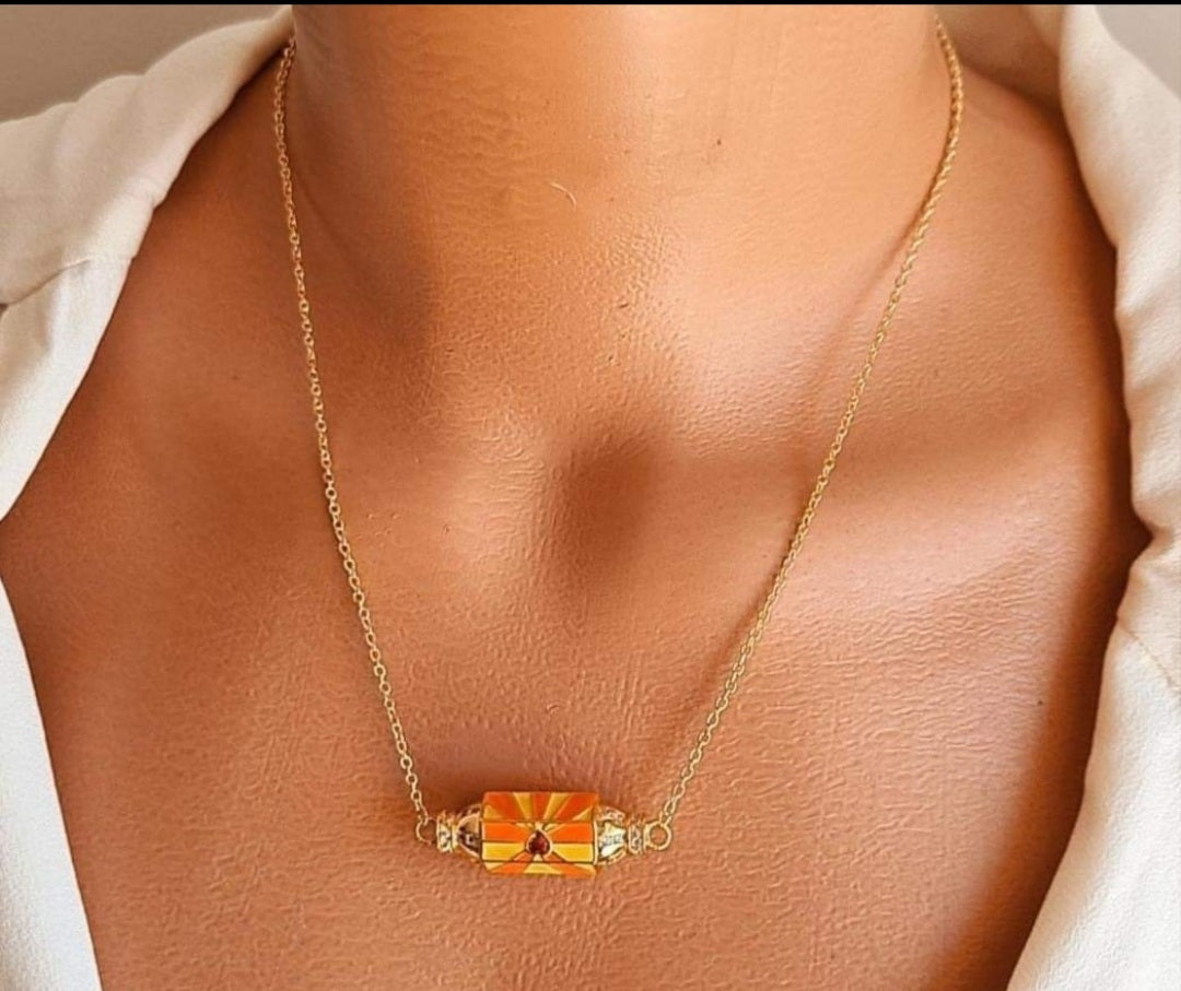 Collier Birdy Yellow Heart