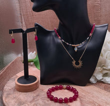 Charger l&#39;image dans la galerie, Boucles d&#39;oreilles Rubis drop
