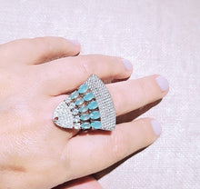 Charger l&#39;image dans la galerie, Bague Blue Evantail
