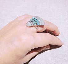 Charger l&#39;image dans la galerie, Bague Blue Evantail
