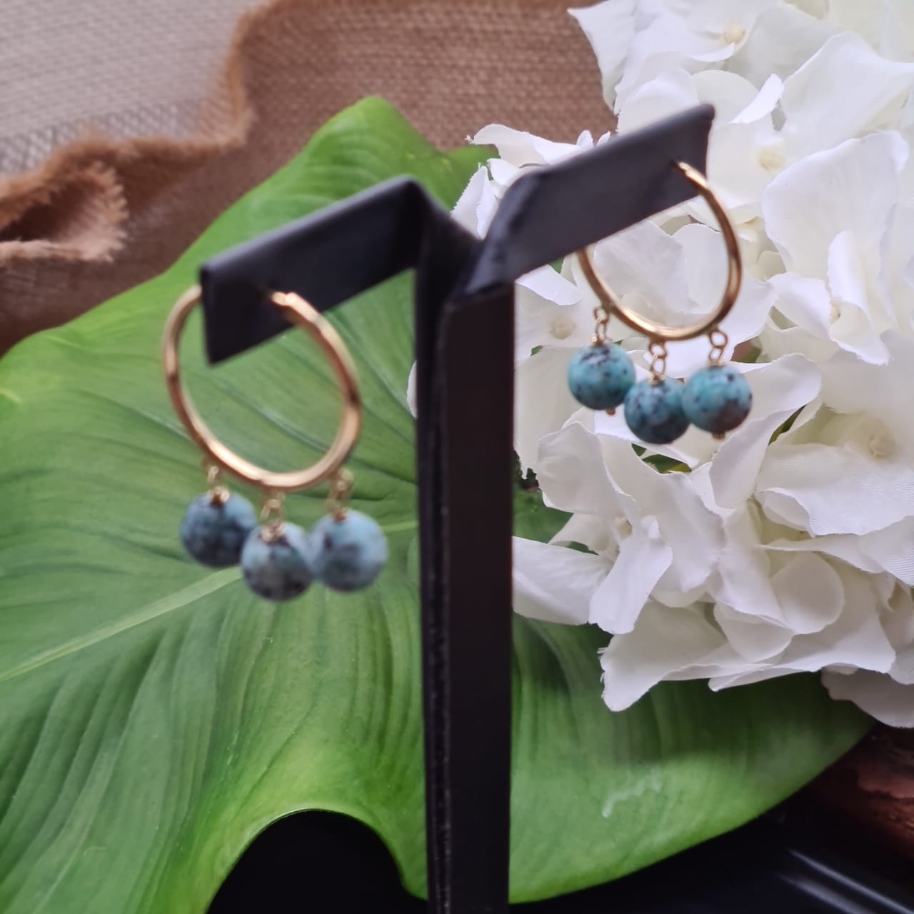 Boucles d'oreilles Turquoise Africaine